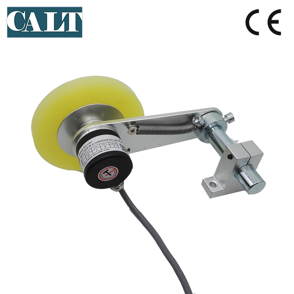

GHW38 Length Measuring Device 5V Line Driver Output Rotary Encoder With 200mm circumference Non-slip Wheel