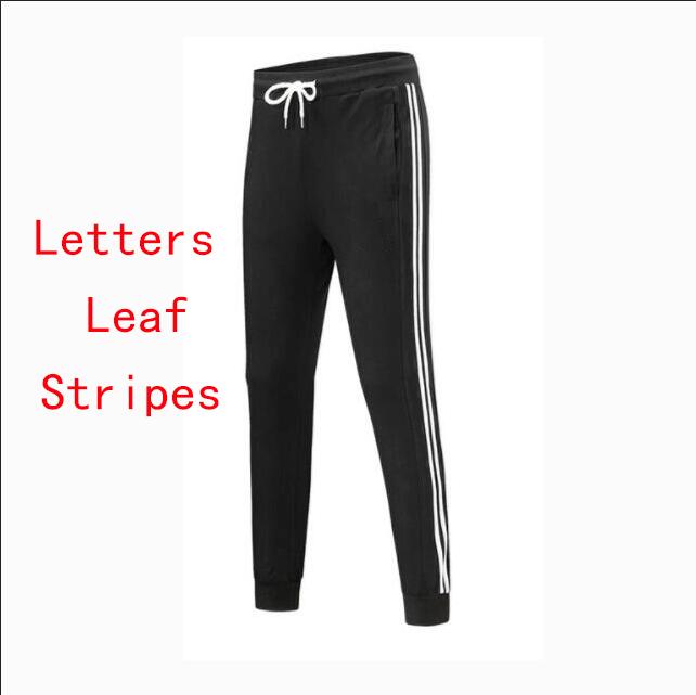19FW Stripes LEAF Pants Men Casual Long Women Sweatpants LEAF Hommes Joggers High Quality Trousers jogging CLothing 6 Color Size S-4XL-image-503891681