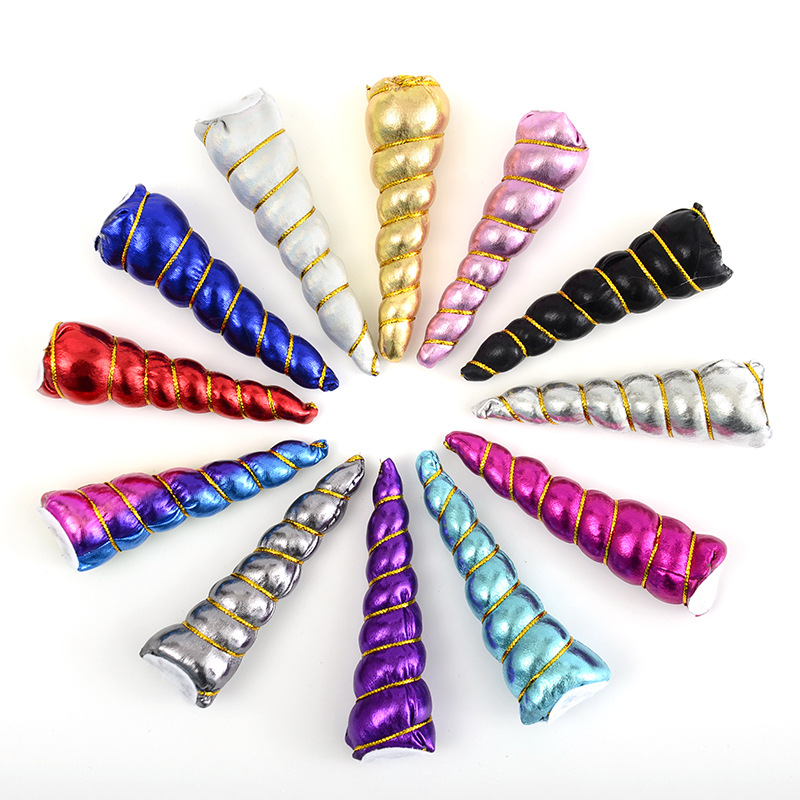 9cm Unicorn Horns Hair Accessories for Headband Making Handmade Felt Padded Cute Girls Kids Fashion Party DIY Headwear Accessory 12 Colors