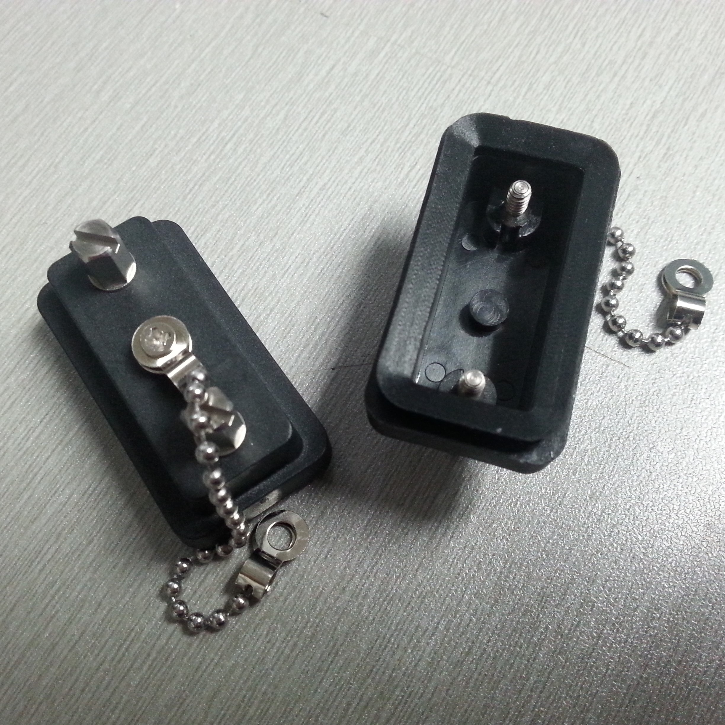 1pcs DB9 Waterproof Male/Female Cap VGA Connevtor 9Pin Case Black Socket for Cable Adapter DIY-image-773946238