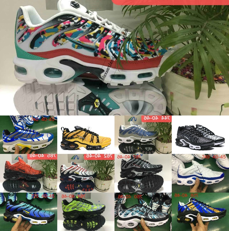 2020 Nouveaux chaussures TN NOUVEAUX DESIGNS HAUT QUALITÉ OG TN HOMMES Hommes Chaussures Homme Tn Plus Requin Jogging de luxe Journées occasionne