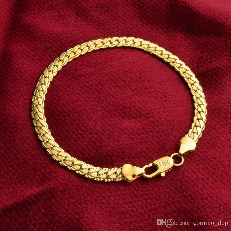 

5mm Snake Chains Bracelet 18k Gold Plated And 925 Sterling Silver Men S Link Bangle For Women Hip Hop Jewelry In Bulk
