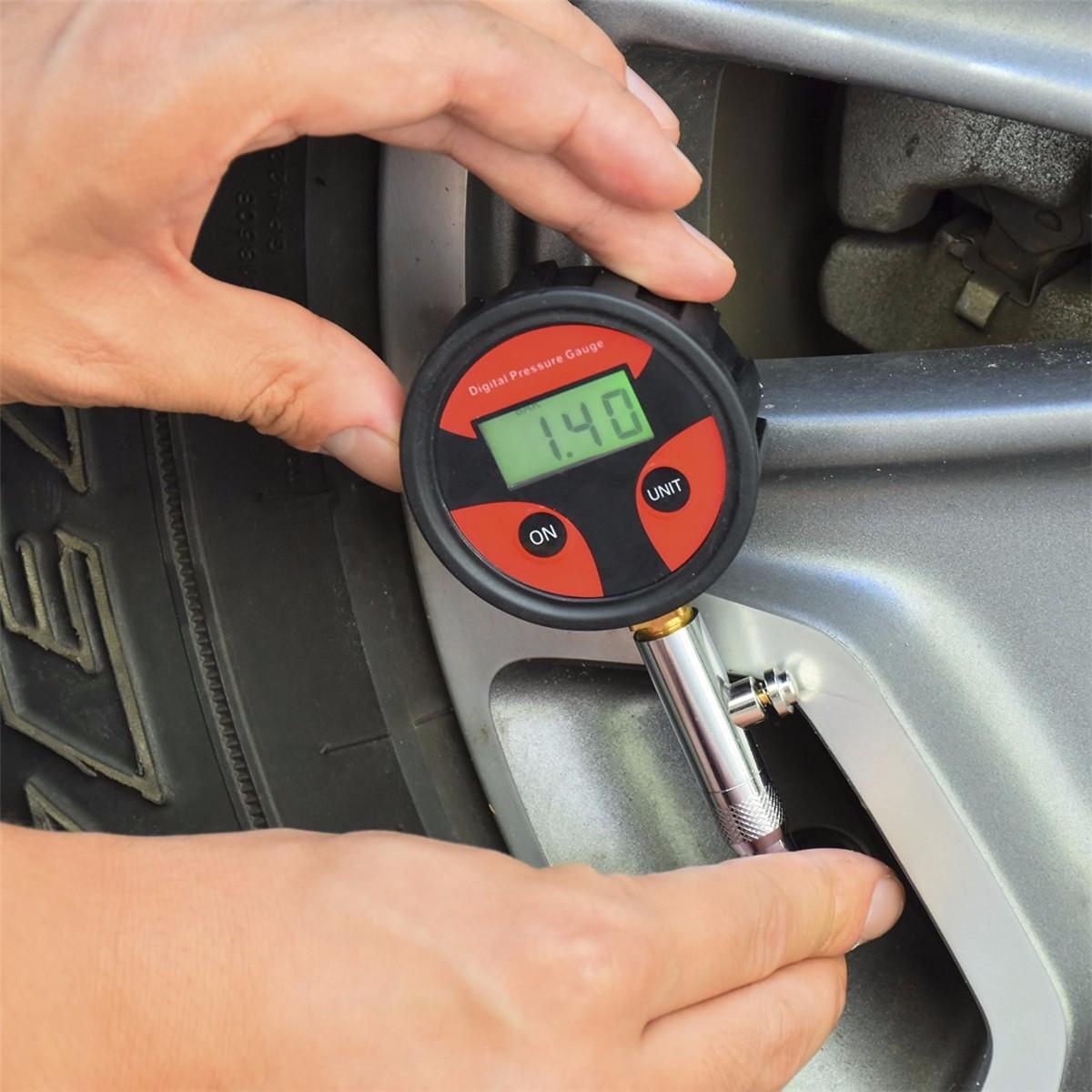 

0-200PSI Metal Digital LCD Tire Air Pressure Gauge Tester PSI BAR KPA KGFcm²