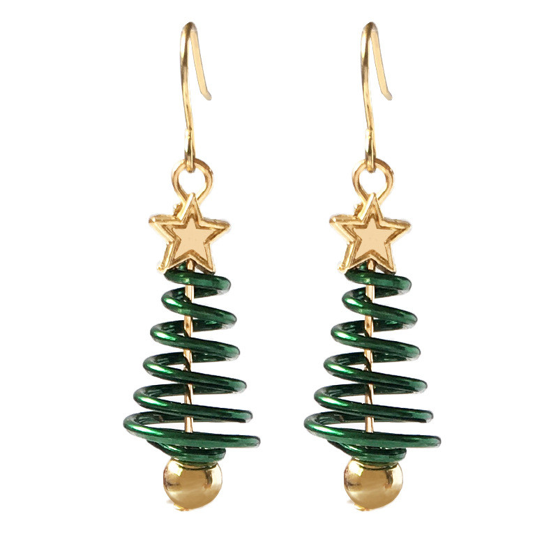 Boucle D/'oreille Cercle Spirale Couleur Or Femme Anniversaire Bijoux Cadeau Mode