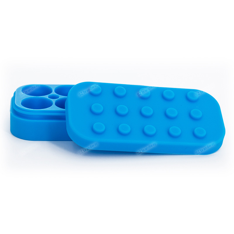 

6+1 Silicone Case For Dry Herb Vaporizer Non-stick Jars Dab Container E Cigs Oil Solid FDA Food Grade Silicone Box Wax