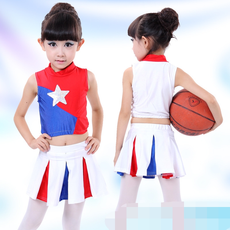 

sleeveless boys girls dance costume cheerleader costume modern dance costumes cheerleader boys girs School Uniforms