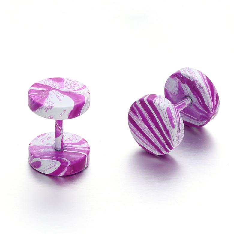 

Stainless Steel Earrings Jewelry 2019 New Arrival Unisex Titanium Steel Earrings Hip Hop Candy Color Stud Earrings