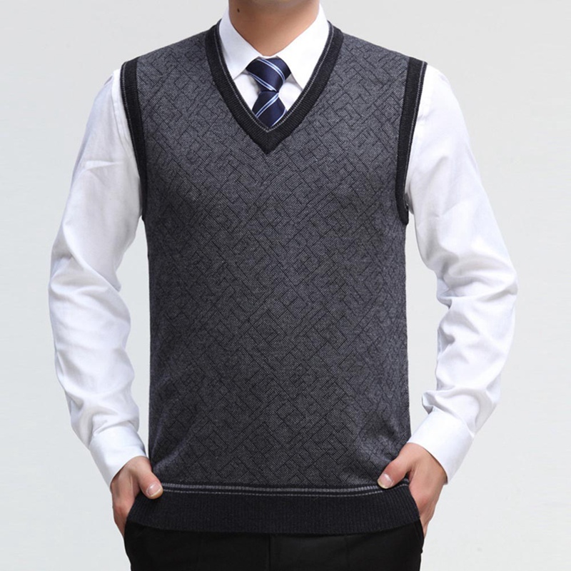

2018 Autumn Casual Slim Men Sweater Vest Sleeveless Waistcoat Casual Business Male V Neck Vest Knitted Sweater Men, Lgy