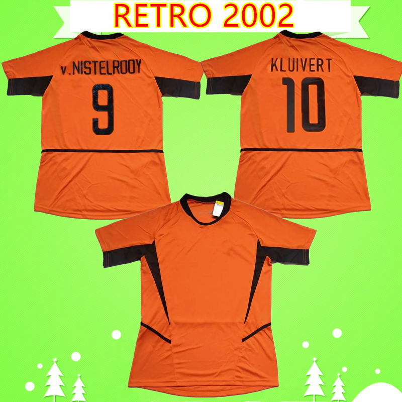 

Retro 2002 2004 Netherlands soccer jersey Vintage Holland football shirt 02 04 home orange v.NISTELROOY KLUIVERT van der Meyde DVIDS COCU