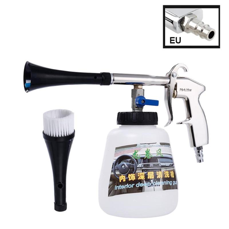 

Car Interior Cleaning Gun Surface Interior Exterior Air Washing Tool Black Car Motorcycle Window Leather Cleaning