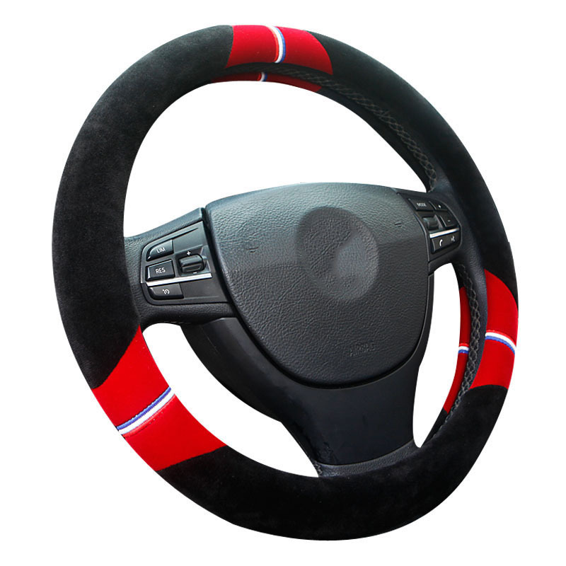 

Short Plush Auto Car Steering Wheel Cover Creative Women Girl Use Warm Winter Fashion Steering Cover 15 inch