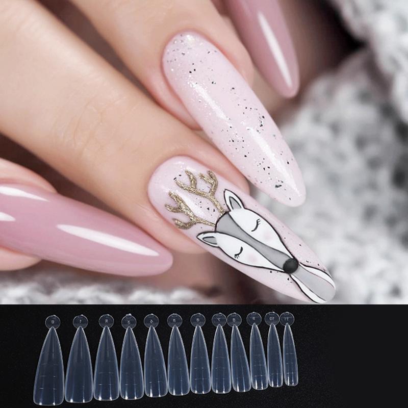 

120Pcs/set Clear Nail Tips French Salon Acrylic Nail Art False Tips For Manicure For Salon Build Extension DIY