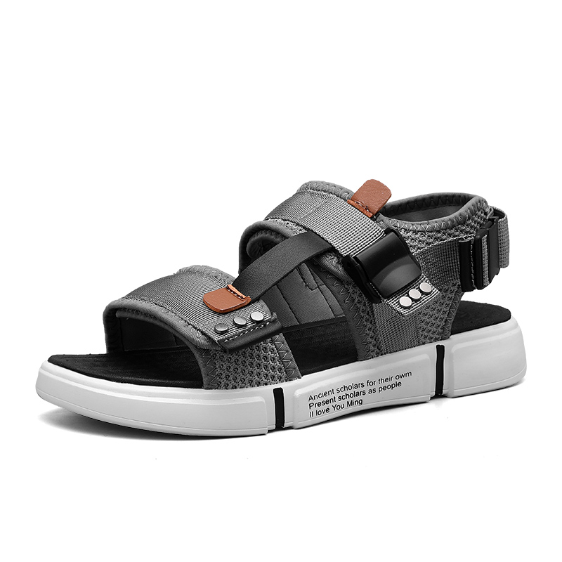 

Hot Sale-Fashion Man Beach Outdoor Shoes Roman Men Casual Shoe Flip Flops slippers Flat Sorrynam, Grey