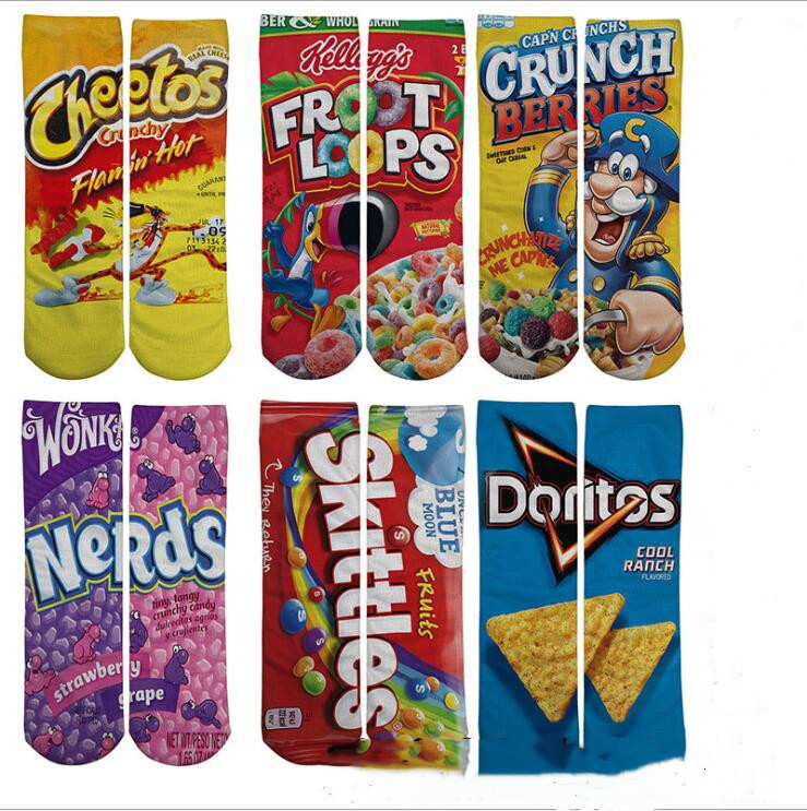 

3D Printed Socks Cheerleader Long Socks Teenage Knee High Socks Adult Sports Stockings Cartoon Food Digital Sock One Side Print 30CM B7020, Pink;yellow