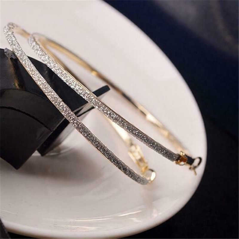 

Hoop & Huggie Large Ear Ring For Woman Wedding Engagement Fshion Gift Jewelry Women Crystal Round Earring