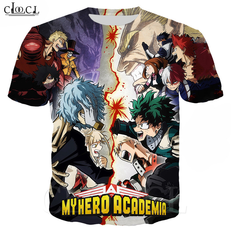 

2020 Summer New Style Anime My Hero Academia T Shirt Men Women 3D Print Short Sleeve O-Neck Fashion Streetwear Tops S-5XL, T shirt 1