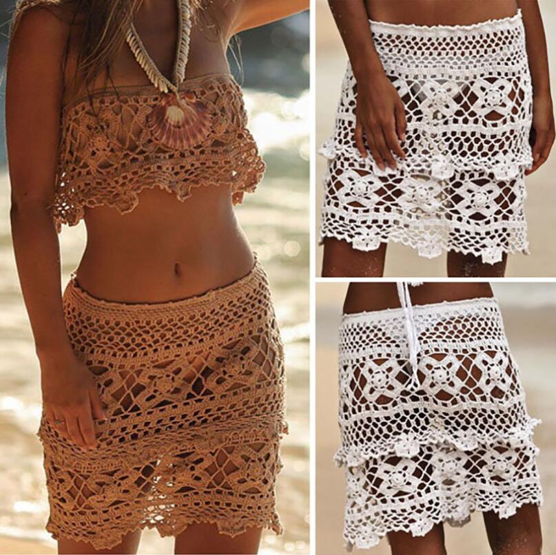 fishnet swim cover up shorts