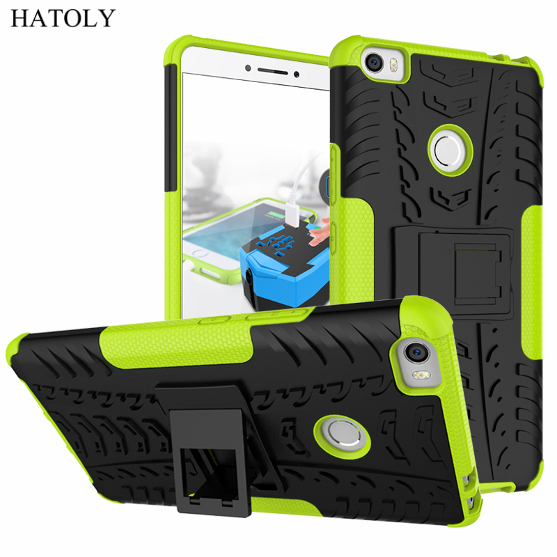 

For Cover Xiaomi Mi Max 2 3 Case Anti-knock Heavy Duty Armor Stand Cover for Mi Max Silicone Bumper Case For Xiaomi Mi Max, Black