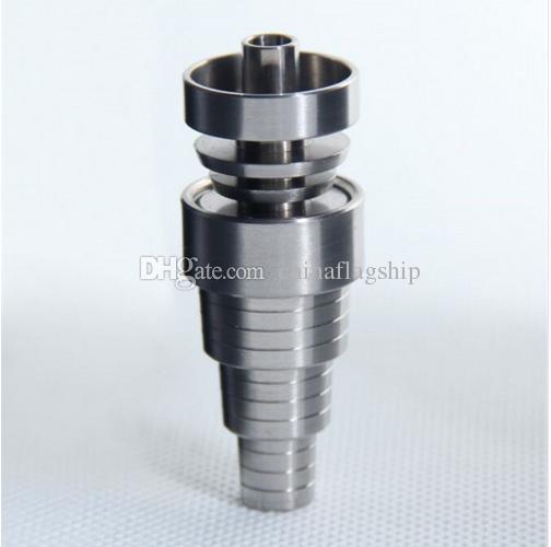 

Hot sale 6 in 1 Adjustable domeless GR2 dab nail Titanium nails Male Female for oil rigs glass bong in stock