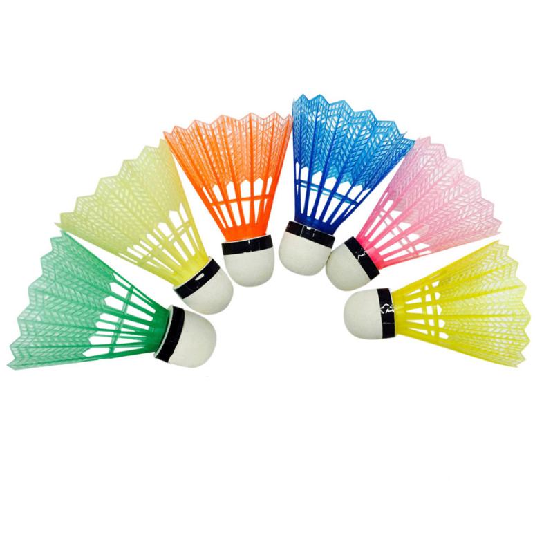 

6PCS Badminton Balls Training Racket Colorful Plastic Shuttlecocks Badminton Game Sport Match Ball Sport Accessories