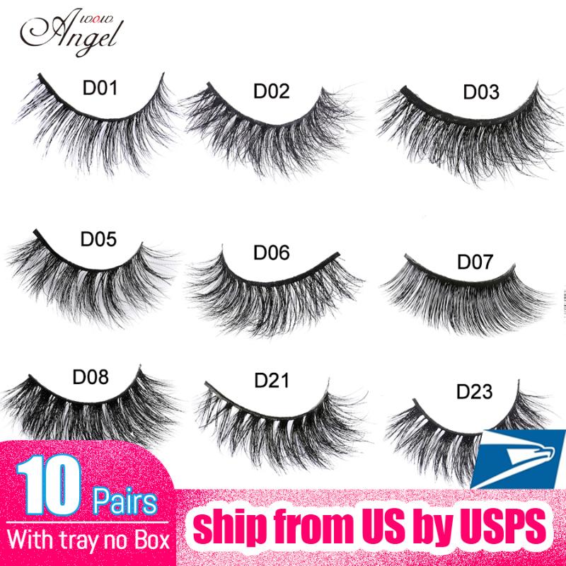

WOWANGEL Wholesale 10 Pairs No Box Eyelashes 3D Mink Lashes Naturais Crossing False Lashes 34 Styles Hand Made Cilios