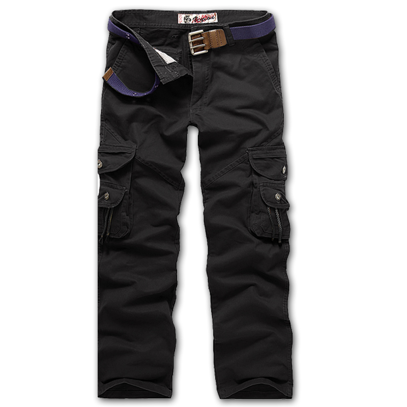 

New fashion men cargo pants baggy pants cotton trousers M-3XL AYG16, Black