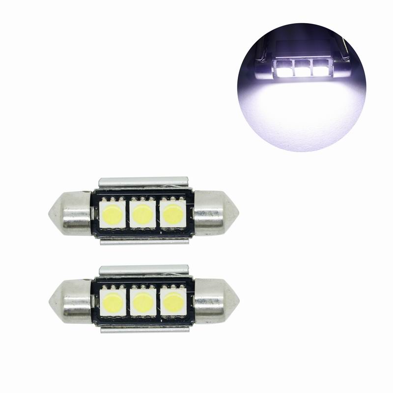 2x For BMW X6 E71 E72 Bright Xenon White 3SMD LED Canbus Number Plate Bulbs