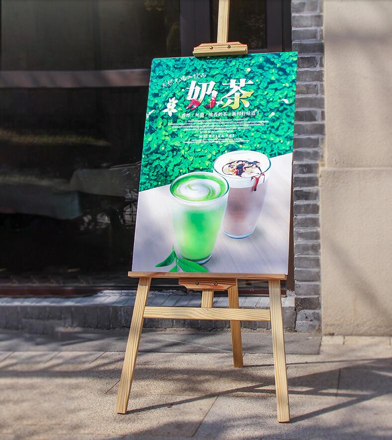 Display billboard show Blackboards wooden ktboard poster shelf vertical floor stand water sign-image-525045162