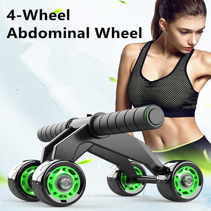 

Detachable Power Wheel Abdominal Roller Workout Fitness Machine Gym Knee Pad Exercise Abdominal Muscle Trainer, Green