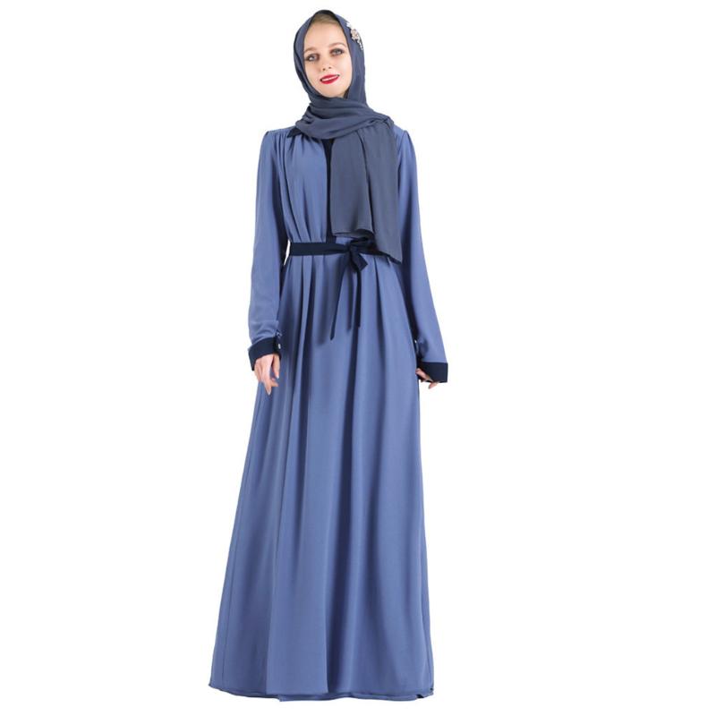 

Dubai Dress abaya jalabiya islamic women clothing Womens Chiffon Muslim Islamic Long Sleeve Dubai Robe Abaya Party Dress