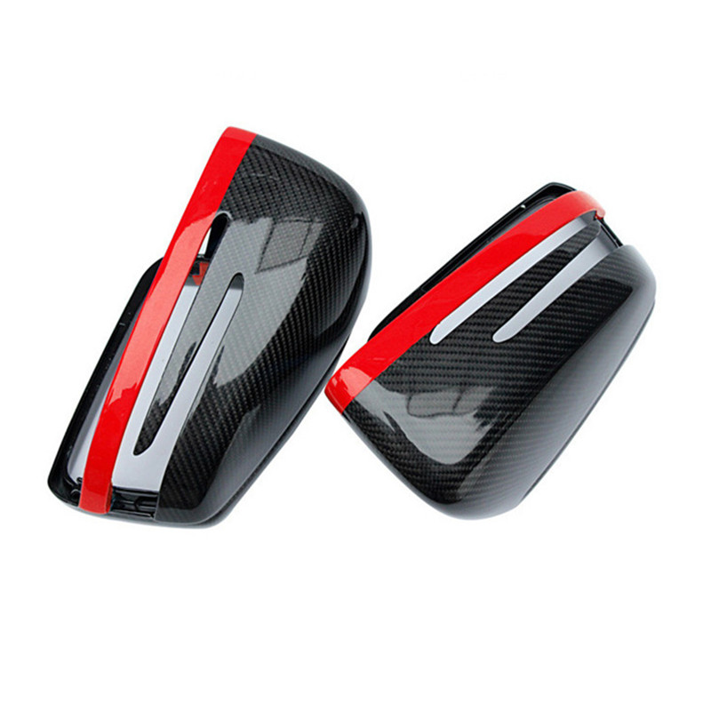 

One pair(Right+Left) Pure Carbon fiber Mirror caps For W204 W176 W117 W218 W212 W207 X156 ABS Red side wing cover