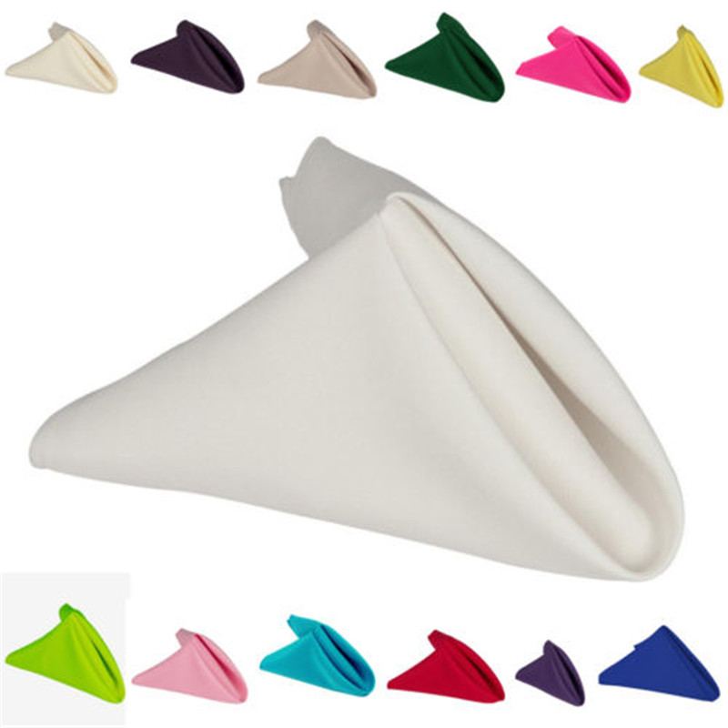 

20pcs Polyester Table Napkin 45*45m Wedding Event Party Decoration Lint-free Matting Napkins Wedding Cloth Napkins Table Towel