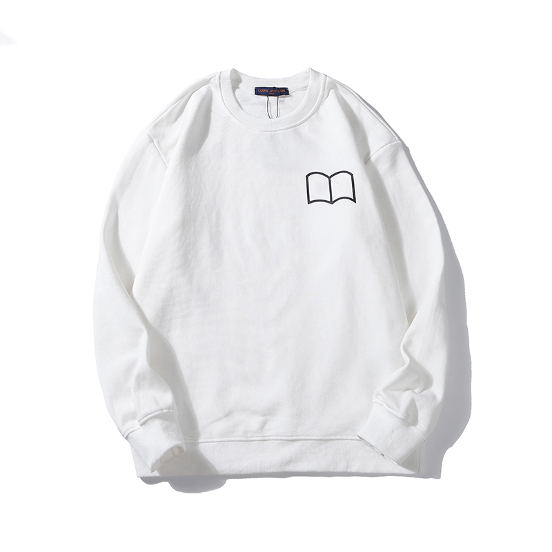 

Fashion Men's Hoodies Brand Women's Pullover Hoodies O-neck Designer Couple Hoodies with Geometric and Letter Print 2 Colors Size -2XL, White