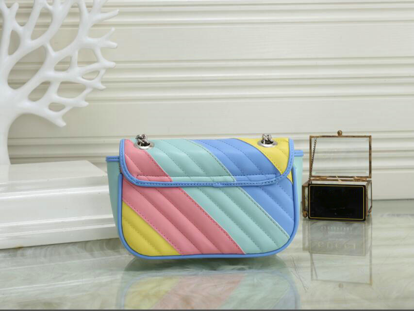 

2020 Fashion Vintage Handbags Women bags Designer Handbags Wallets for Women Leather Chain Bag Crossbody and Shoulder Bags size:26x7x18cm, Blue