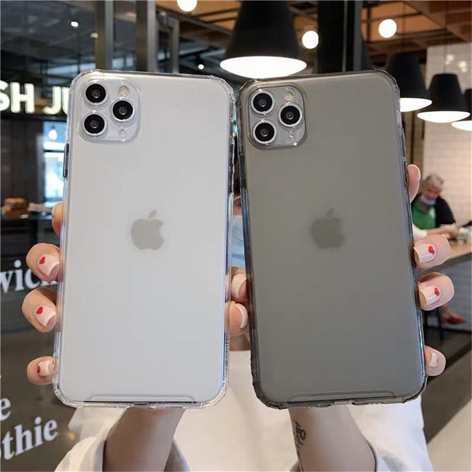 

TPU Frosted Color Soft Phone Cases For iPhone 11 12 Pro X XR XS Max 8 Plus SE Back Bump Protective Cover, White