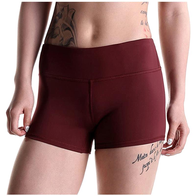

Yoga Shorts Womens 2020 New Solid Splice High Waist Tight Sports Leggings Gym Workout Fitness Skinny Running Yoga short Leggings, Black