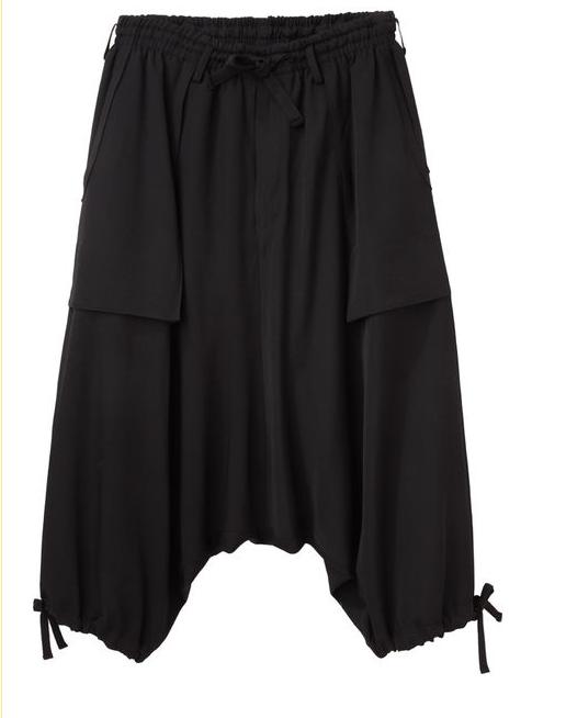 

Men' Clothing Wide Leg Pants Bloomers Capris Plus Size Men Pants Hip Hop Streetwear Men Clothes 2020 Mens Fashions, Black