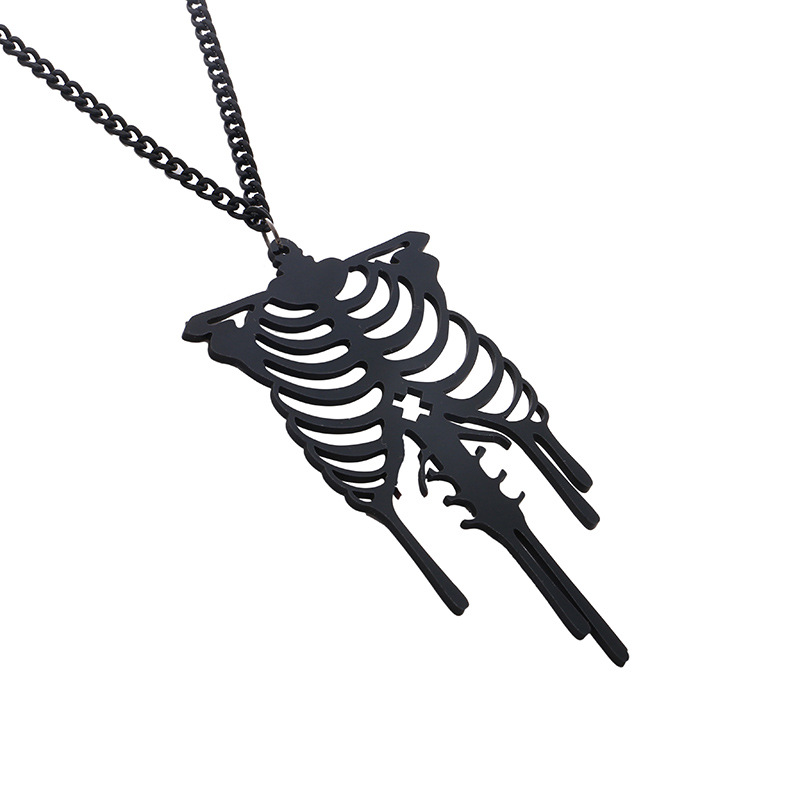 Blanco Collar De Mano De Esqueleto Halloween Traje Fantasma gótica Gargantilla Punk Emo