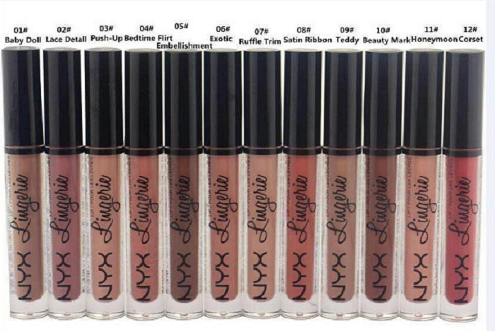 

NYX lip Matte nude color waterproof matte lip gloss lipstick Long-lasting Brand Makeup Lipsticks Lip Gloss 12 colors free shipping