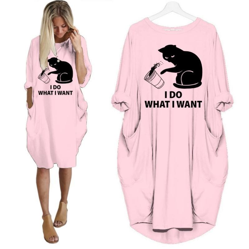 

2019 new Fashion T-Shirt for Women i do what i want funny cat lover Tshirt Plus Size Tops Graphic Tees Women Off The Shoulder, Black