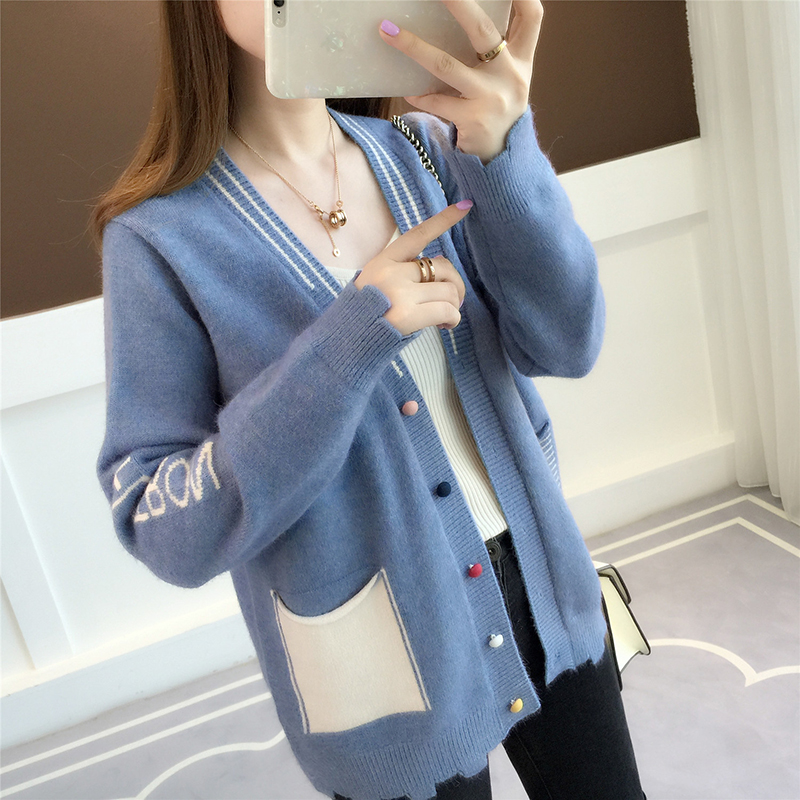 

Women Knitted Sweater Coat Loose Cardigan Sweater Long Sleeve Pocket Coats Plus Size Women Clothing, White;black