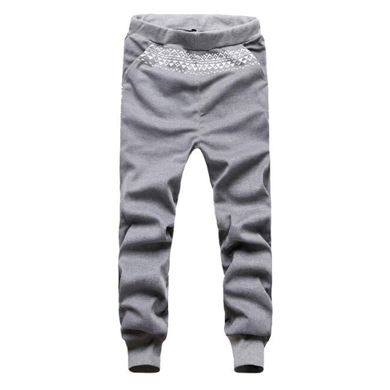 

2016 Hot Sale New Fashion Ethnic Style Floral Printed Beam Pants Men Casual Feet Beam Pants Men Trousers, Black