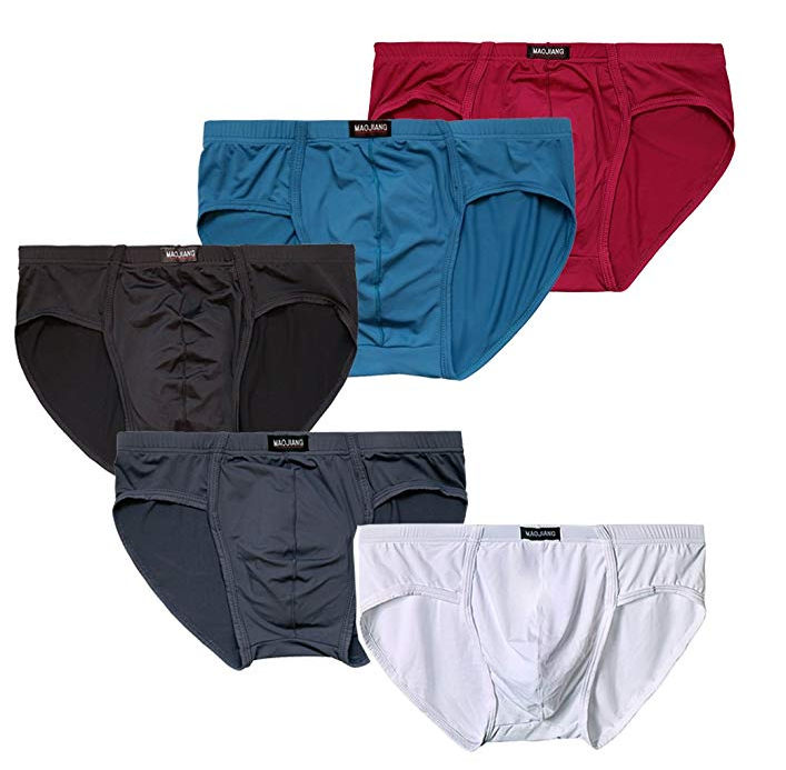 

Mens Ice Silk Breathable Triangle Underwear Briefs Pack
