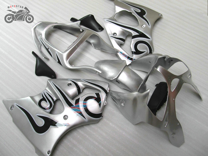 

High quality Chinese fairings set for Kawasaki 2005 2006 2008 ZZR600 05-08 ZZR 600 silver road race Injection motorcycle fairing kits, Customize other mold