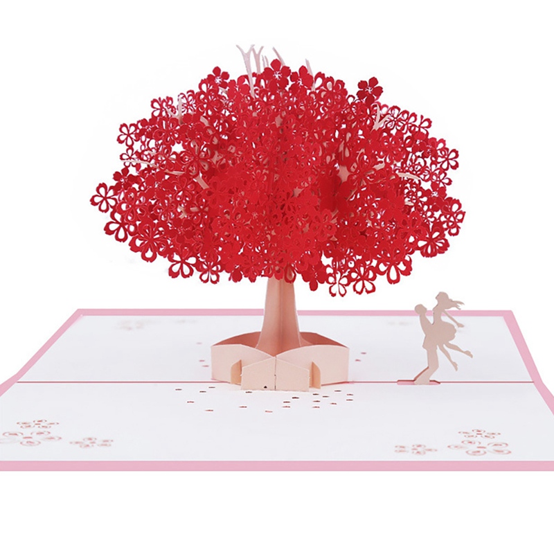 

Handmade 3D Cherry Blossom Greeting Card