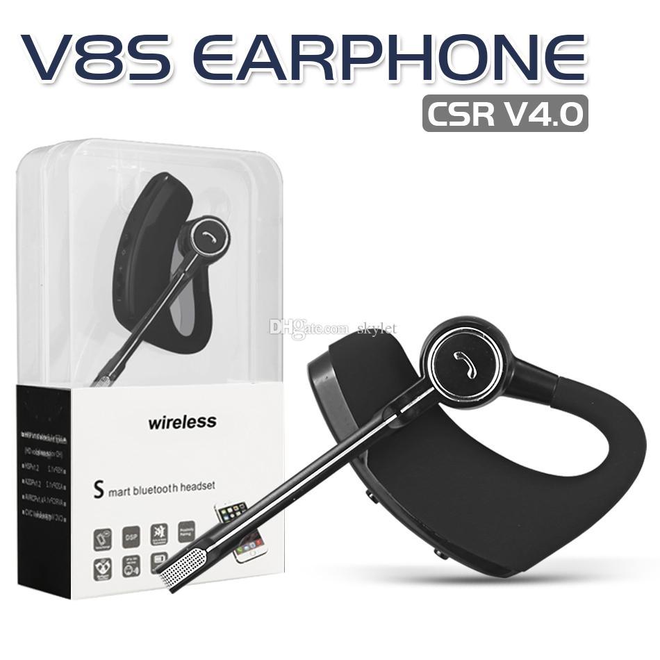 

V8 V8S Hight Quality Bluetooth Headphone CSR 4.0 Business Stereo Earphone Headset with Mic Voice Control Earphones with Crystal Box