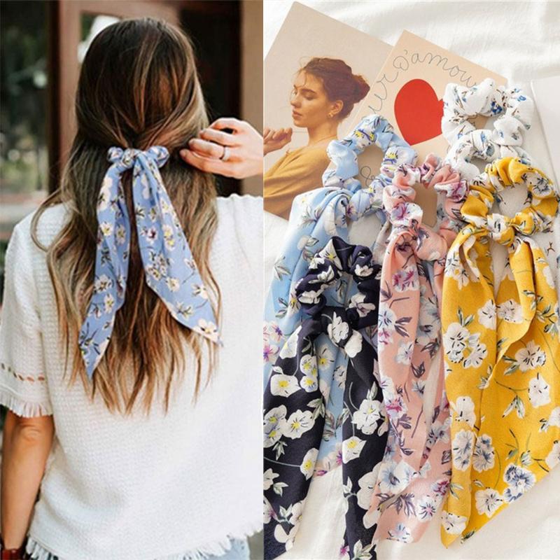 

Women Tiara Satin Ribbon Bow Hair Band Rope Scrunchie Ponytail Holder Gum For Hair Accessories Hairstyle Girl Headbands, D4