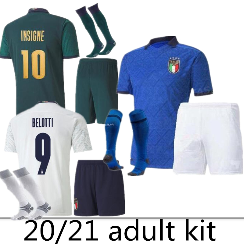 

20 home blue Soccer Jerseys INSIGNE IMMOBILE 2020 2021Away Third Kit Italy Renaissance Jersey Mens uniform adult BELOTTI Football Shirt