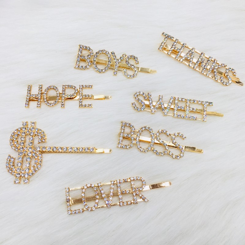 

Bling Bling Clips Glitter Rhinestone Clips Gold Silver Glitter for Make up Beauty Hair Clip Pins