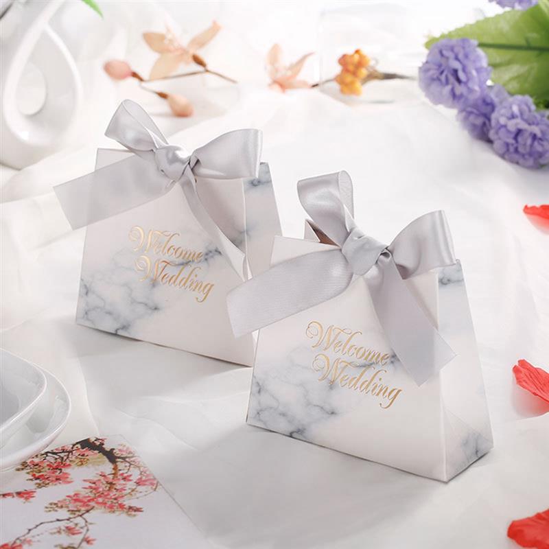 

50PCS Wedding Candy Box Candy Paper Box Party Favor Decorative Treat Cookie